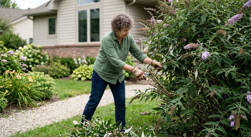 Butterfly Bush Pruning in Aiken, SC